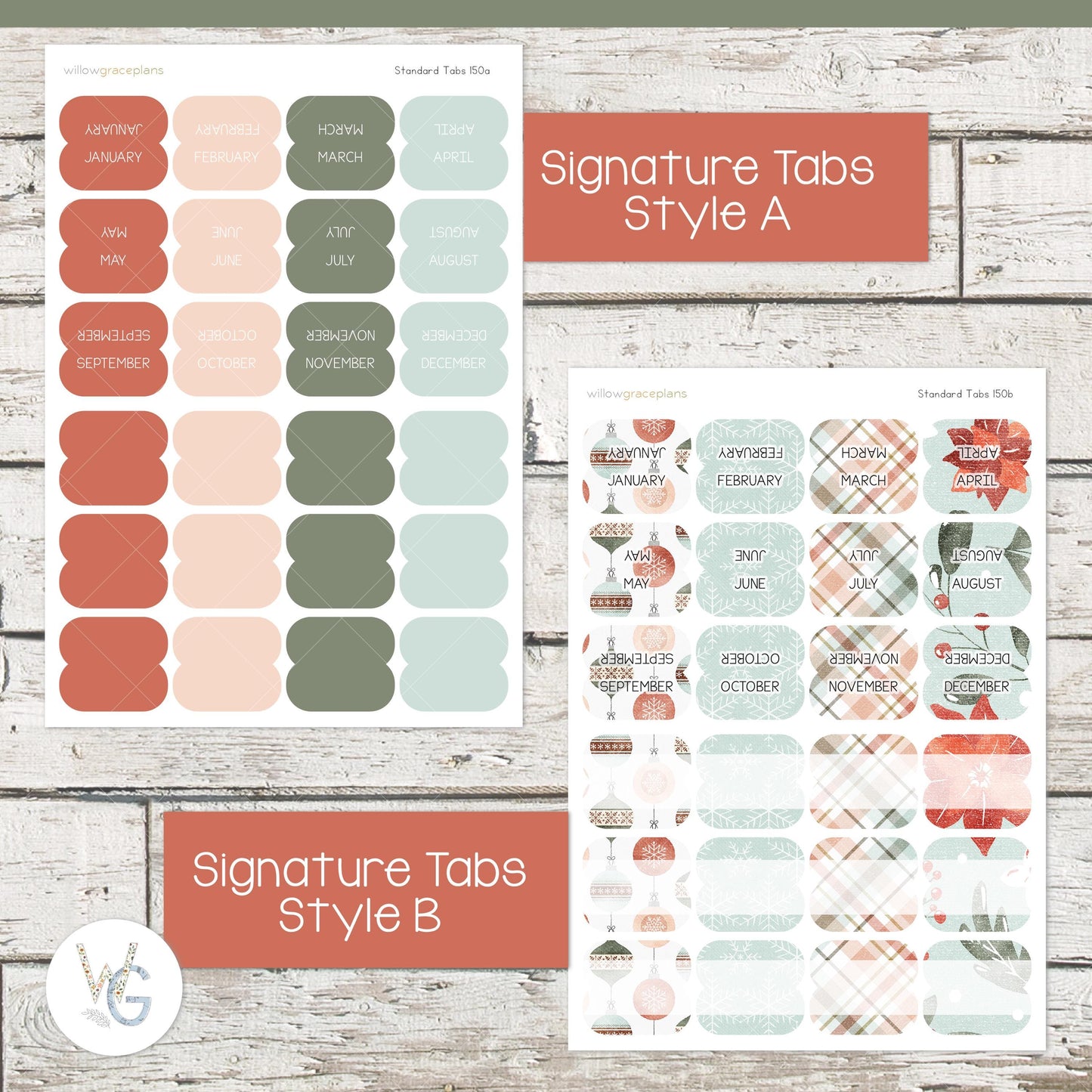 Planner Tabs • Tab Stickers • Planner Stickers • TB-150