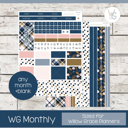 Willow Grace Planner Stickers - Monthly Planner Stickers | WGM-107
